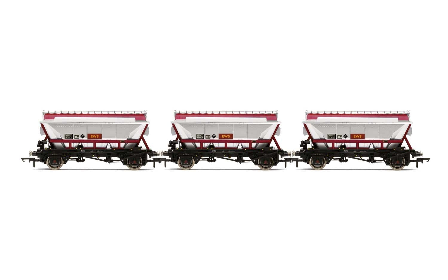Hornby R60071 Railroad Wagons CDA Hopper Wagons  Three Pack  EWS - Era 9