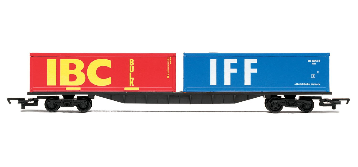 Hornby R6425 BR  FFA Container Wagon  with two 30' containers - Era 7
