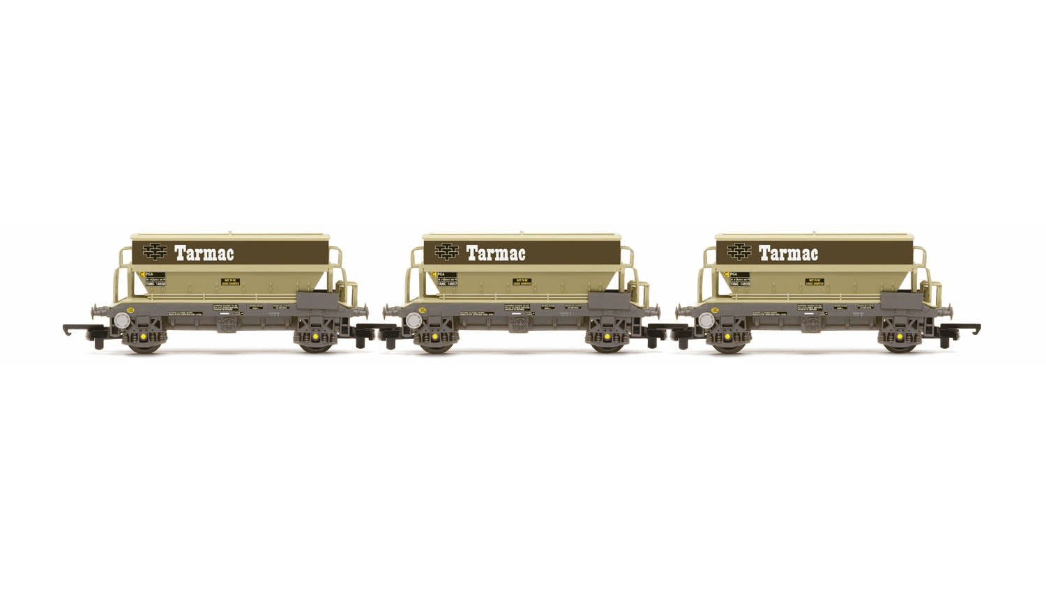 Hornby R6829 PGA Hopper Wagons  three pack  Tarmac - Era 8