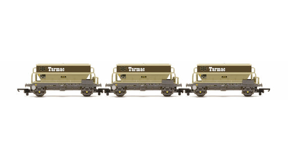 Hornby R6829 PGA Hopper Wagons  three pack  Tarmac - Era 8