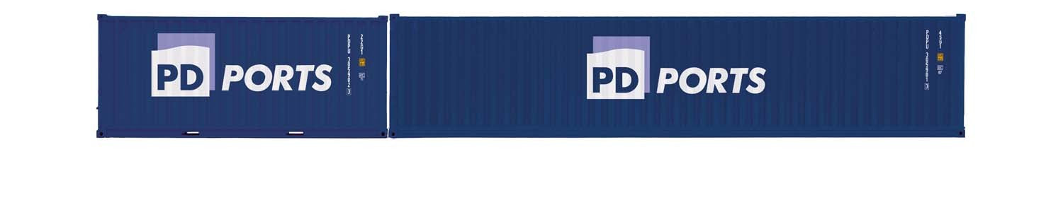 Hornby R6998 PD Ports  Container Pack  1 x 40' and 1 x 20' Containers - Era 11