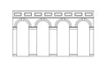 HORNBY R7373 High Level Arched Retaining Walls x 2 (Engineers Blue Brick)