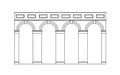 HORNBY R7372 High Level Arched Retaining Walls x 2 (Red Brick)