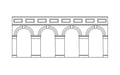 HORNBY  R7385 Mid Level Arched Retaining Walls x2 (Engineers Blue Brick)