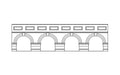 HORNBY  R7388 Low Level Arched Retaining Walls x2 (Red Brick)