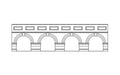HORNBY  R7388 Low Level Arched Retaining Walls x2 (Red Brick)