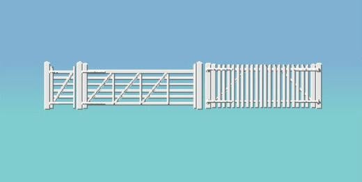 PECO RATIO 420 GWR STATION FENCING WITH RAMPS AND GATES