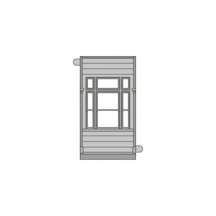 PECO RATIO GJ02 LNWR GRAND JUNCTION STATION BUILDING COMPONENTS: 4 WINDOW PANELS
