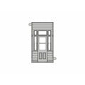 PECO RATIO GJ03  LNWR GRAND JUNCTION STATION BUILDING COMPONENTS: 4 SINGLE DOOR PANELS