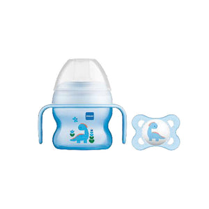 MAM Starter Cup 4m+ with Handles and Soother- Blue