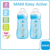 MAM Easy Start Anti Colic Bottles 2m+ 2 Pack - Blue Style may vary