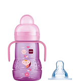 MAM Trainer 2in1 Cup 4m+ Spill Free Toddler Cup - Pink