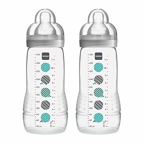 MAM Easy Active Bottle 4m+ 2 Pack - Grey