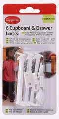 Clippasafe Pack Of 6 Cupboard & Drawer Locks