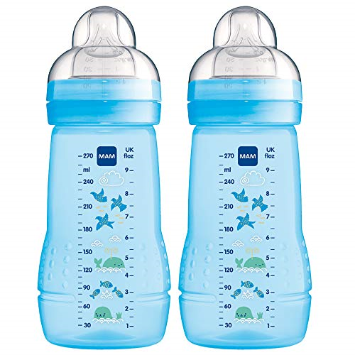 MAM Easy Start Anti Colic Bottles 2m+ 2 Pack - Blue Style may vary