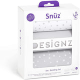 Snuz 3 Piece Grey Spot Bedding Set For SnuzPod Bedside Crib