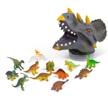 TOYMASTER SV21005 DINOSAURS IN HEAD SHAPED TUB TRICERATOPS