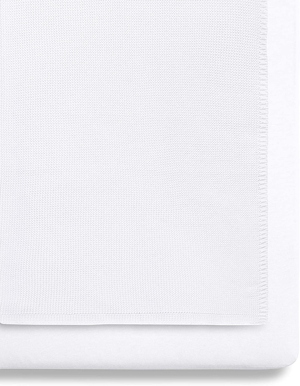 Snuz 3 Piece Plain White Bedding Set For SnuzPod Bedside Crib