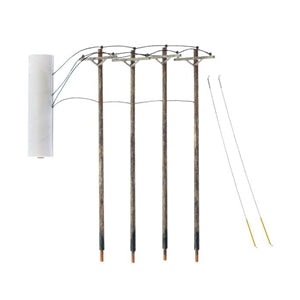 WOODLANDS SCENICS US2250 PRE WIRED POLES SINGLE CROSSBAR