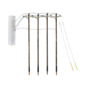 WOODLANDS SCENICS US2265 PRE WIRED POLES SINGLE CROSSBAR