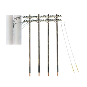 WOODLANDS SCENICS US2266 PRE WIRED POLES DOUBLE CROSSBAR