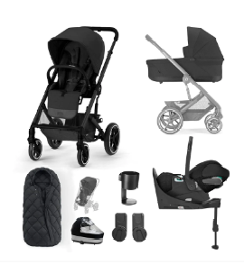 Cybex Balios S Lux Black Frame Cloud T Luxury Bundle in Moon Black